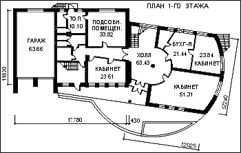 план 1 этажа здания