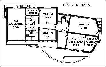 план 2 этажа здания